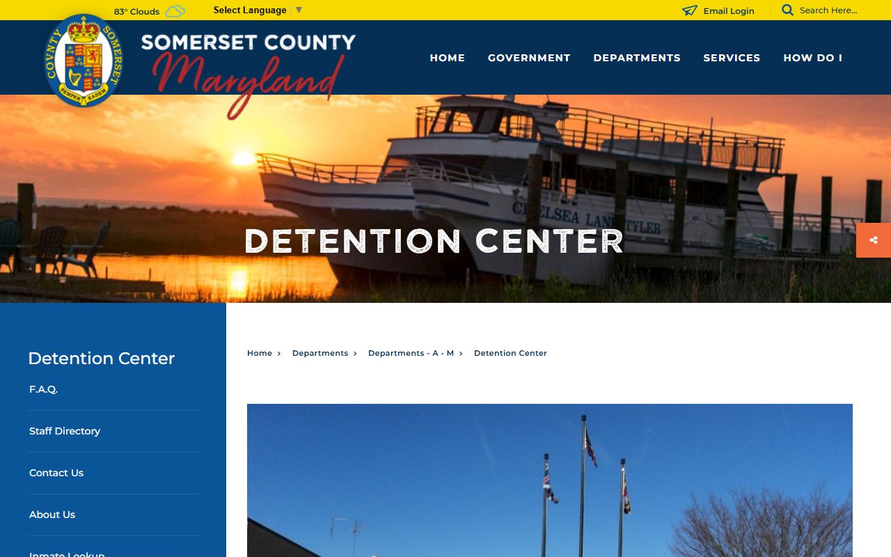 Somerset County arrest records Detention Center visitation and jail information