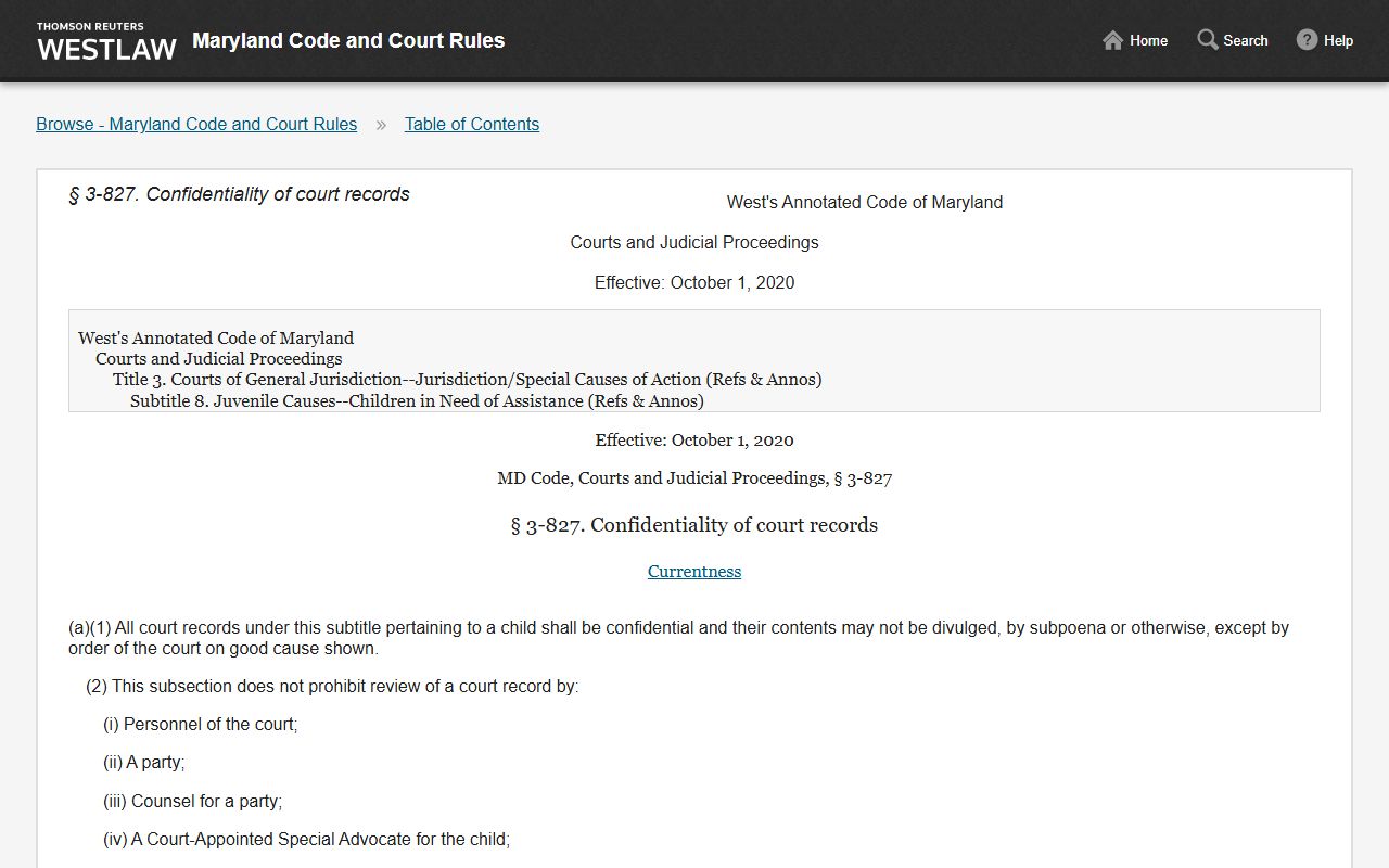 Somerset County arrest records juvenile charge confidentiality rule